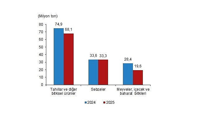 Bitkisel &Uuml;retim İstatistikleri, 2025