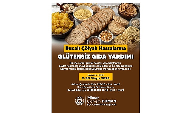 Buca Belediyesi&rsquo;nden &ccedil;&ouml;lyak hastalarına gl&uuml;tensiz gıda yardımı