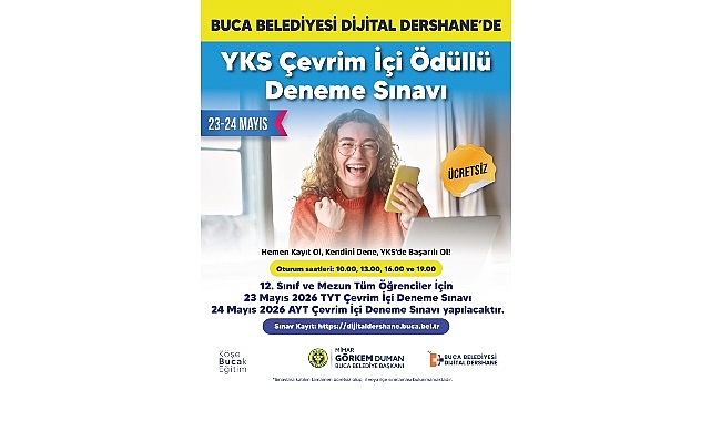 Buca Belediyesi&rsquo;nden &ouml;ğrencilere &uuml;cretsiz deneme sınavı desteği