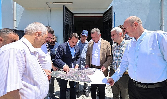 B&uuml;y&uuml;kakın, Cumak&ouml;y ve Ovacık'taki altyapı &ccedil;alışmalarını inceledi