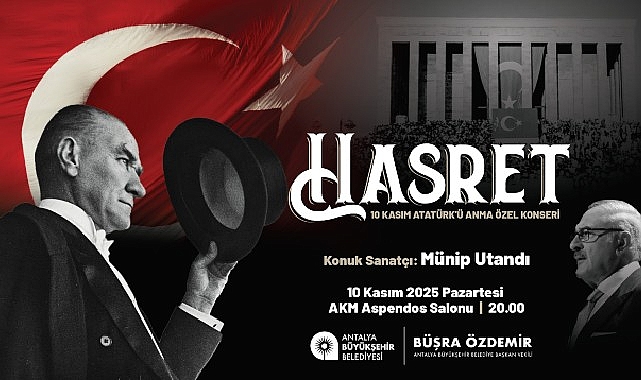 B&uuml;y&uuml;kşehir 10 Kasım&rsquo;da Atat&uuml;rk&rsquo;&uuml; sevdiği ezgilerle anıyor