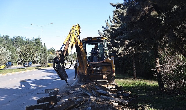B&uuml;y&uuml;kşehir Belediyesi&rsquo;nden Kardeş Kentler Caddesi&rsquo;nde &ccedil;alışma