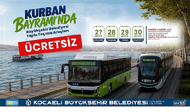 B&uuml;y&uuml;kşehir&rsquo;den bayramda &uuml;cretsiz ulaşım kolaylığı