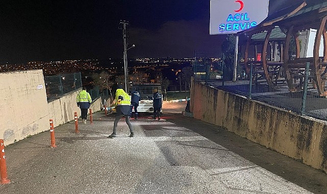 B&uuml;y&uuml;kşehir'den buzlanmaya karşı yoğun mesai