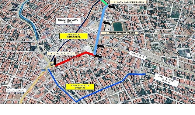 B&uuml;y&uuml;kşehir&rsquo;den Korkuteli&rsquo;nde asfalt &ccedil;alışması