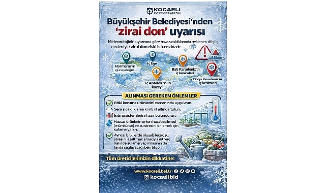 B&uuml;y&uuml;kşehir&rsquo;den &uuml;reticilere &ldquo;zirai don&rdquo; uyarısı