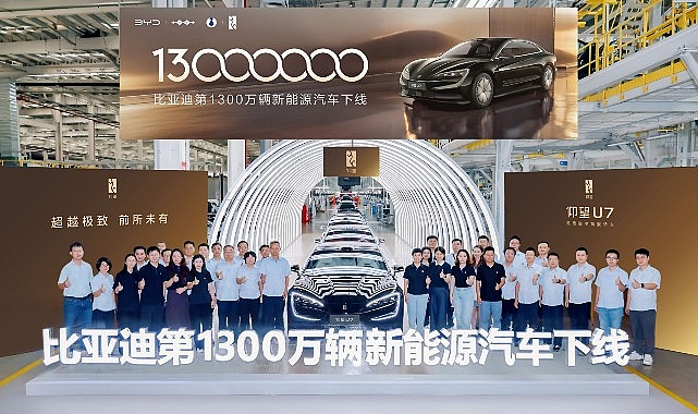 BYD, 13 Milyonuncu Yeni Enerji Aracını &Uuml;reterek Tarihi Bir Başarıya İmza Attı