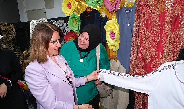 &Ccedil;alılı kadınlar el emeklerini sergiledi