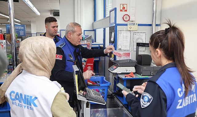 Canik Zabıtası G&ouml;z A&ccedil;tırmıyor: Marketlere Sıkı Denetim