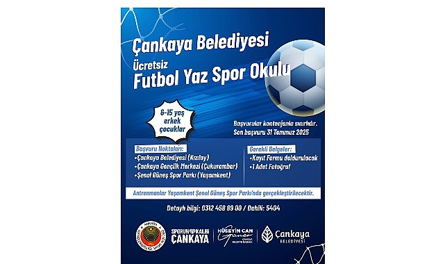 &Ccedil;ankaya Belediyesi'nden &Uuml;cretsiz Yaz Spor Okulları