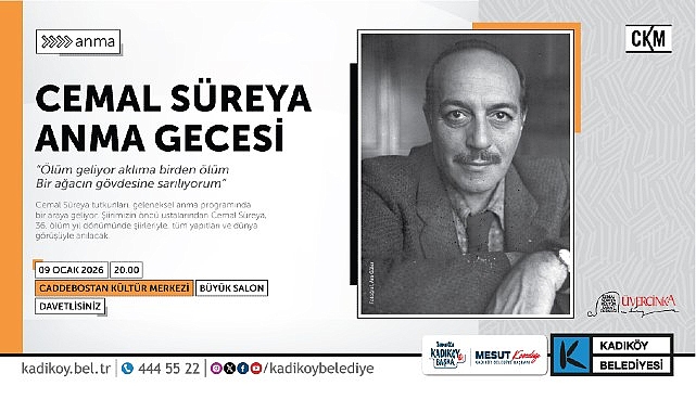 Cemal S&uuml;reya Kadık&ouml;y&rsquo;de Anılacak
