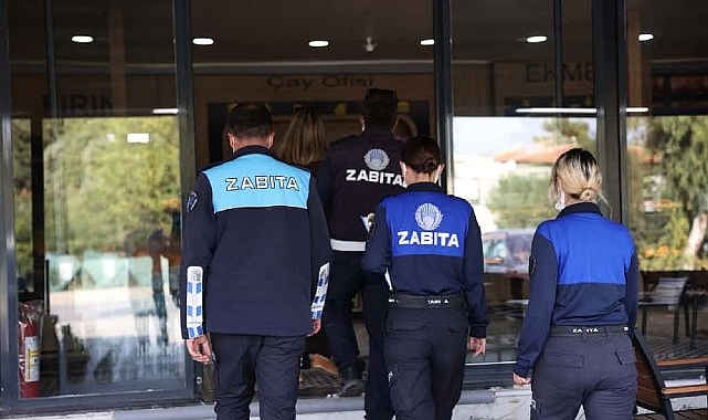 &Ccedil;eşme Belediyesi Zabıta ekiplerinden fırınlara hijyen denetimi