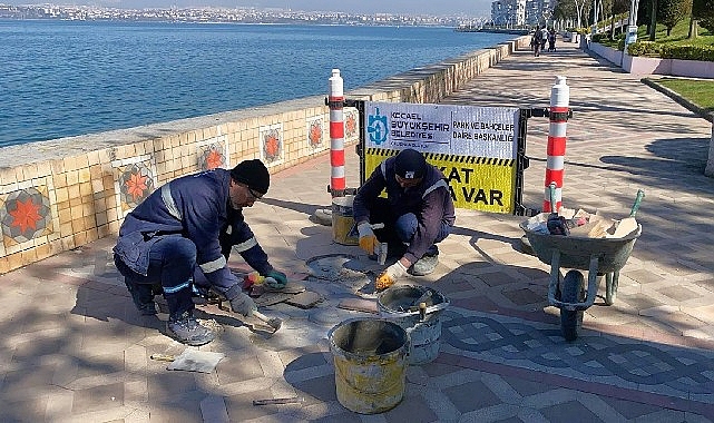 Değirmendere sahilinde hummalı &ccedil;alışma
