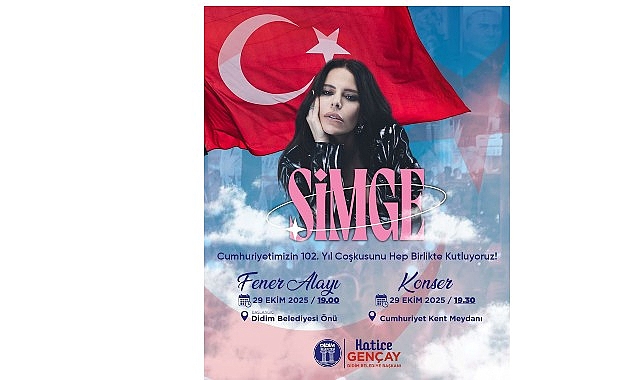 Didim&rsquo;de 29 Ekim Cumhuriyet Bayramı Simge Konseriyle Kutlanacak