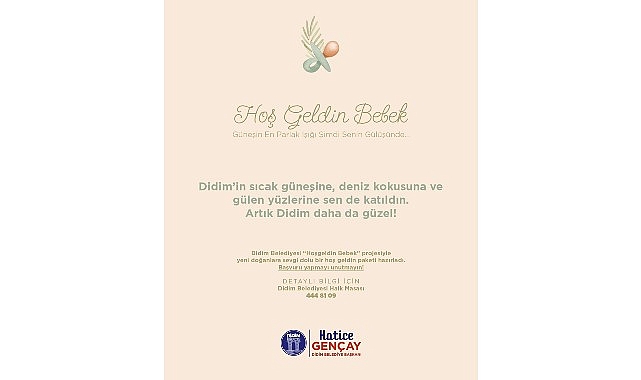 Didim&rsquo;de &ldquo;Hoş Geldin Bebek&rdquo; Projesi T&uuml;m Hızıyla S&uuml;r&uuml;yor