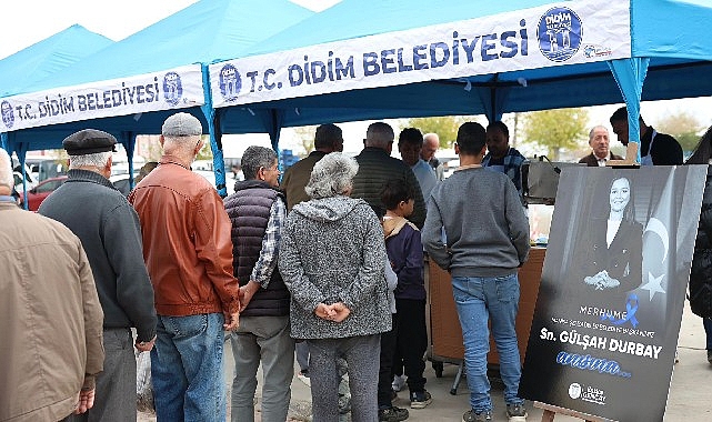 Didim'de Merhume G&uuml;lşah Durbay i&ccedil;in lokma hayrı d&uuml;zenlendi