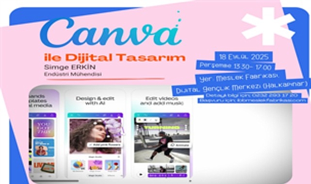 Dijital Gen&ccedil;lik Merkezi'nde "Canva" eğitimi başlıyor