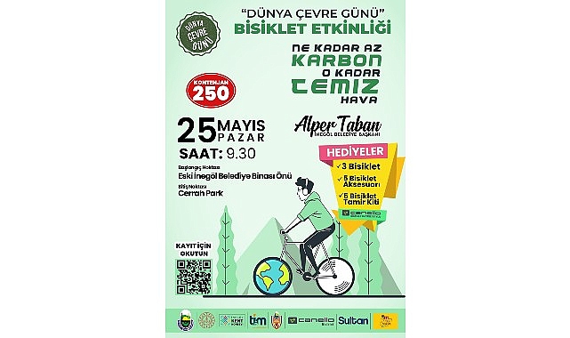 D&uuml;nya &Ccedil;evre G&uuml;n&uuml; Bisiklet Turu İle Kutlanacak