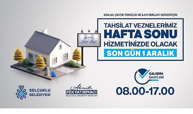 Emlak ve &Ccedil;evre Temizlik Vergisi &Ouml;demelerinde Son G&uuml;n 1 Aralık