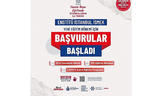 Enstit&uuml; İstanbul İSMEK&rsquo;e 48 Saatte 185 Bin Başvuru