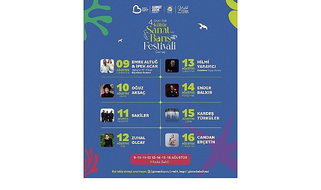 G&ouml;me&ccedil;&rsquo;te 4. Zeytin Dalı K&uuml;lt&uuml;r, Sanat ve Barış Festivali Başlıyor