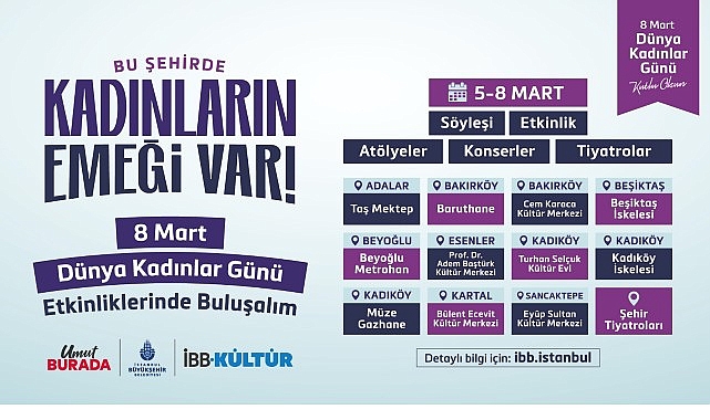 İBB, 8 Mart D&uuml;nya Kadınlar G&uuml;n&uuml;&rsquo;n&uuml; &Ouml;zel Etkinliklerle Kutlayacak