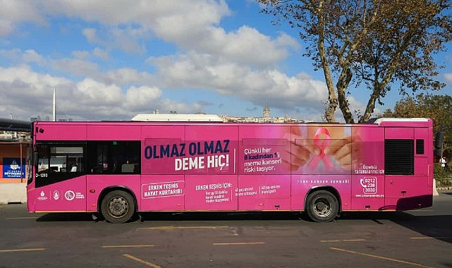 İETT&rsquo;den Meme Kanseri Farkındalık Otob&uuml;s&uuml;
