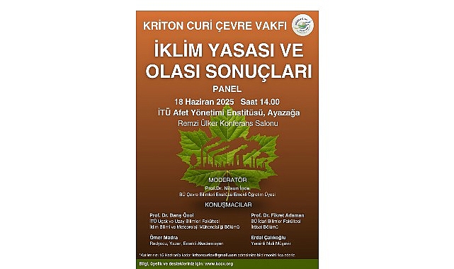 &ldquo;İklim Yasası ve Olası Sonu&ccedil;ları&rdquo; Paneli, Kriton Curi&rsquo;nin Anısına D&uuml;zenleniyor