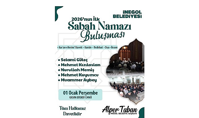 İneg&ouml;l 2026&rsquo;nın İlk Sabah Namazında Buluşuyor
