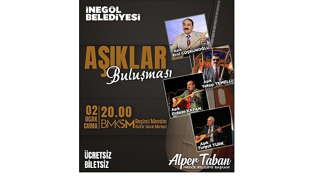İneg&ouml;l Belediyesi&rsquo;nden Aşıklar Buluşması&rsquo;na Davet
