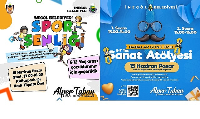İneg&ouml;l Belediyesi&rsquo;nden Babalar G&uuml;n&uuml;nde İki Ayrı Etkinlik