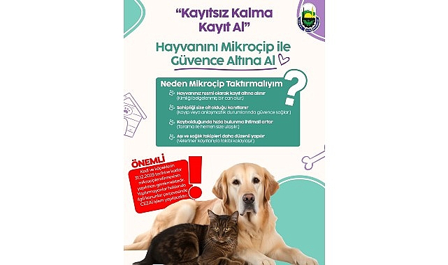 İneg&ouml;l Belediyesi&rsquo;nden Evinde Kedi-K&ouml;pek Besleyenlere Mikro&ccedil;ip Uyarısı