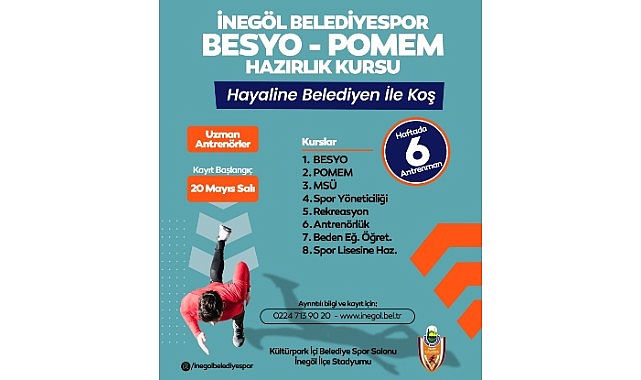 İneg&ouml;l Belediyesi&rsquo;nden Gen&ccedil;lere Destek: &ldquo;Hayaline Belediyen İle Koş&rdquo;