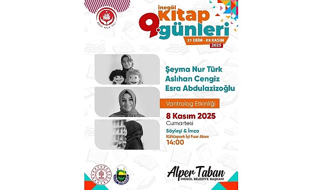 İneg&ouml;l Kitap G&uuml;nleri Hafta Sonu 12 Muhteşem Yazarı Konuk Edecek