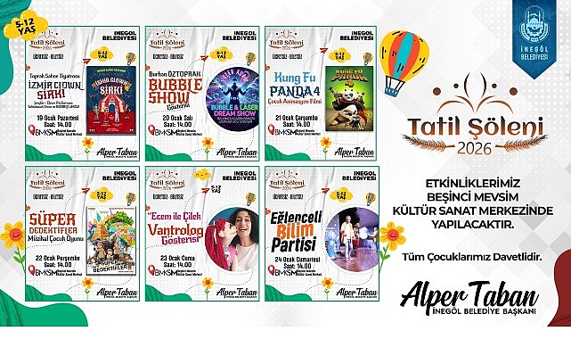 İneg&ouml;l&rsquo;de Ara Tatil &Ccedil;ocuklar İ&ccedil;in Ş&ouml;lene D&ouml;n&uuml;ş&uuml;yor
