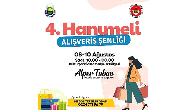 İneg&ouml;l&rsquo;de Hanımeli Alışveriş Şenliği Başlıyor: &Uuml;&ccedil; G&uuml;n Alışveriş Keyfi