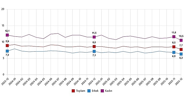 İşg&uuml;c&uuml; İstatistikleri, Aralık 2025
