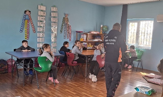 İtfaiye&rsquo;den &Ouml;ğrencilere Yangın G&uuml;venliği Eğitimi