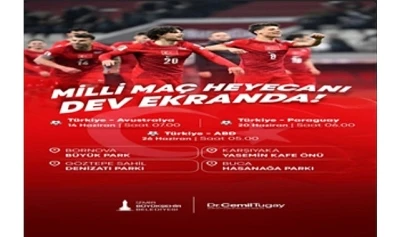 İzmir'de d&uuml;nya kupası heyecanı dev ekranlarda yaşanacak