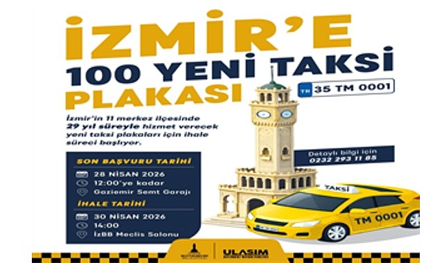 İzmir&rsquo;in kent merkezine 100 yeni taksi