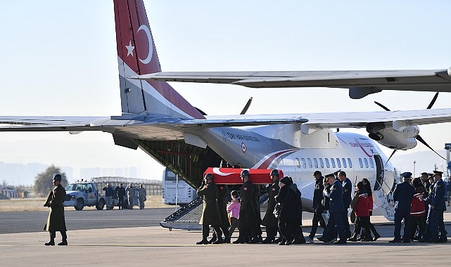 Kahraman Şehitlerimiz Resm&icirc; T&ouml;renle Ebediyete Uğurlandı