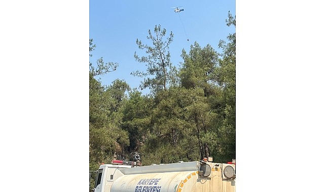 Kartepe Belediyesi&rsquo;nden Yangın S&ouml;nd&uuml;rme &Ccedil;alışmalarına Destek
