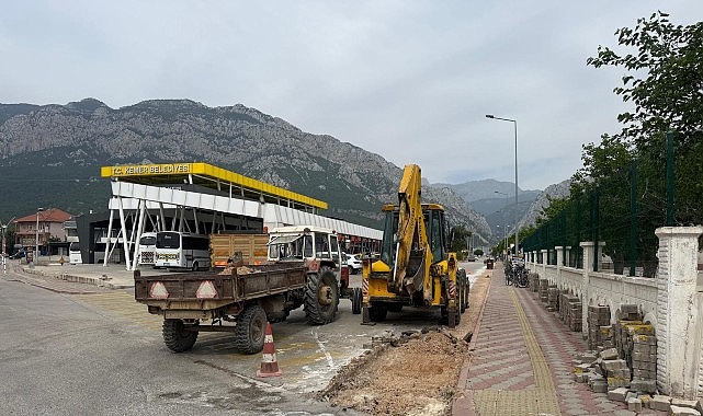 Kemer&rsquo;de altyapı &ccedil;alışmaları