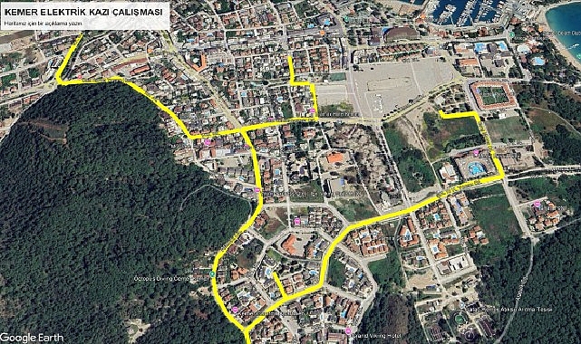 Kemer&rsquo;de elektrik hatları yenileniyor