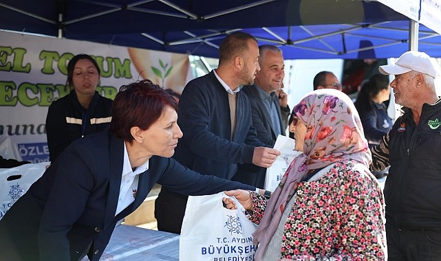 Ko&ccedil;arlı&rsquo;da Kışlık Fide Dağıtımına Vatandaşlardan Yoğun İlgi