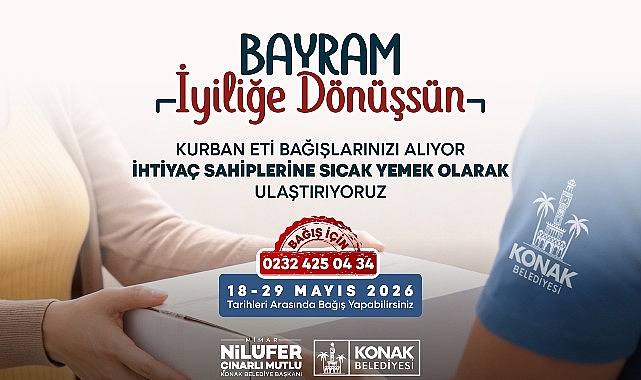 Konak&rsquo;ta dayanışma geleneği bu bayram da devam ediyor