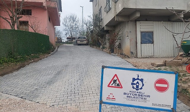 K&ouml;rfez&rsquo;in k&ouml;ylerine parke taşı d&ouml;şeniyor