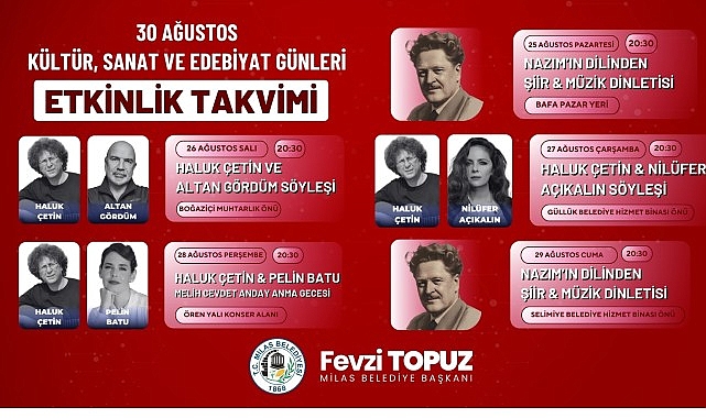 K&uuml;lt&uuml;r Sanat ve Edebiyat&rsquo;ın Kalbi Milas&rsquo;ta Atacak