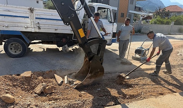 Kuzdere Mahallesi&rsquo;nde yama &ccedil;alışmaları