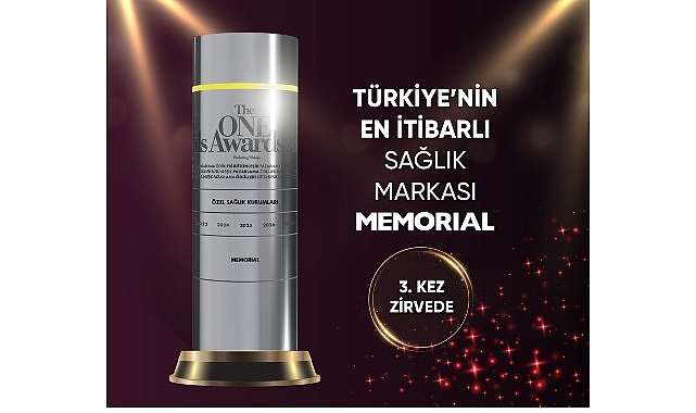 Memorial Sağlık Grubu,    &ldquo;Yılın En İtibarlı Markası&rdquo; Se&ccedil;ildi
